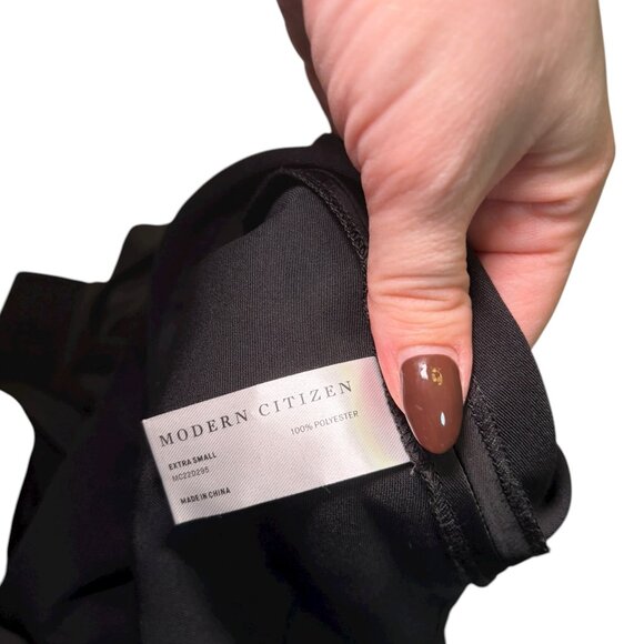 Modern Citizen Della Satin Mini Dress XS Black Cutout Slip Bust Detail - Picture 5 of 6